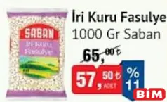 SABAN İRİ KURU FASULYE 1000 GR
